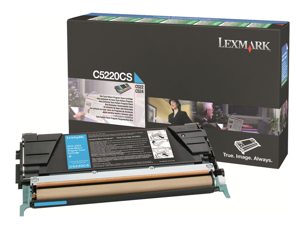 Lexmark Rückgabe-Tonerkassette C522, C524 Cyan 3.000 Seiten