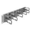 Delock - Verlegetafel für Rack-Kabelmanagement - 8 Gummikabeldurchführungen, 10 Haken - Dunkelgrau - 2U - 48.3 cm (19")