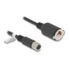 Delock M12 Kabel X-kodiert 8 Pin Buchse zu RJ45 Buchse zum Einbau Cat.6A S / FTP 1 m schwarz