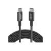 Anker - USB-Kabel - 24 pin USB-C (M) zu 24 pin USB-C (M) - 3 m - USB-Stromversorgung (100 W) - Schwarz