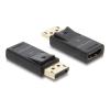 Delock - Videoadapter - DisplayPort männlich zu HDMI weiblich - Schwarz - aktiv, HDR10-Unterstützung, 1080p-Unterstützung, 4K144Hz (3840 x 2160) Unterstützung, 8K60Hz (7680 x 4320) Unterstützung