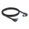 Delock RJ45 Netzwerkkabel Cat.6A S / FTP rechts / links gewinkelt 1 m schwarz