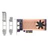 QNAP QM2-2P2G2T - Speicher-Controller - M.2 - M.2 NVMe Card / PCIe 3.0 (NVMe) - Low-Profile - PCIe 3.0 x4, 2.5 Gigabit Ethernet - für QNAP QVP-63, TS-453, 473, 673, 832, 873, TVS-672, 872, h1288, VioStor QVP-85