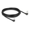 Delock - Netzwerkkabel - RJ-45 (M) nach unten abgewinkelt zu RJ-45 (M) nach unten abgewinkelt - 5 m - 4.5 mm - S / FTP - CAT 6a - geschirmt, halogenfrei - Schwarz