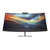 HP 740pm - Series 7 Pro - LED-Monitor - gebogen - 101.6 cm (40") (39.7" sichtbar) - 5120 x 2160 WUHD @ 60 Hz - IPS - 300 cd / m² - 1000:1 - 5 ms - 2xThunderbolt 3, HDMI, DisplayPort - Lautsprecher - Schwarz, Silber