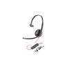 Poly Blackwire 3215 - Blackwire 3200 Series - Headset - On-Ear - kabelgebunden - 3,5 mm Stecker, USB-C - Schwarz - Zertifiziert für Skype für Unternehmen, Avaya Certified, Cisco Jabber Certified, UC-zertifiziert - Replaces Poly SKU 209750-101