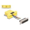 Delock - Serieller Adapter - DB-25 (M) schraubbar zu RJ-12 (6-polig) (W) - einzeln zuweisbare serielle Schnittstelle - Gelb