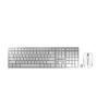CHERRY DW 9100 SLIM - Tastatur-und-Maus-Set - kabellos - 2.4 GHz, Bluetooth 4.0 - US mit Euro-Symbol - weiß, Silber