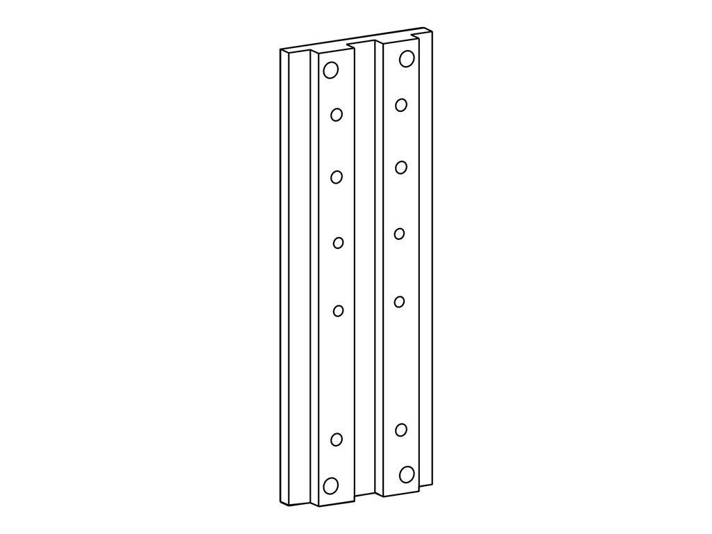 Ergotron Aluminiumbefestigungssatz für Wandschienen der Serien 100 / 200 / 300 / 400