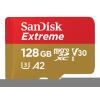 SanDisk Extreme - Flash-Speicherkarte (microSDXC-an-SD-Adapter inbegriffen) - 128 GB - A2 / Video Class V30 / UHS-I U3 / Class10 - microSDXC UHS-I