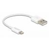 Delock USB Daten- und Ladekabel für iPhone, iPad, iPod weiß 15 cm