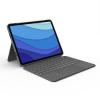 Logitech Combo Touch - Tastatur und Foliohülle - mit Trackpad - hintergrundbeleuchtet - Apple Smart connector - QWERTY - US International - Oxford Gray - für Apple 11-inch iPad Pro (1. Generation, 2. Generation, 3. Generation)