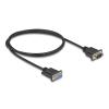 Delock Seriell Kabel RS-232 D-Sub9 Stecker zu Buchse mit schmalem Steckergehäuse 1 m