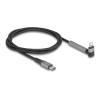 Delock - Lightning-Kabel - USB-C männlich gerade zu Lightning männlich gewinkelt - 1.5 m - MFI-zertifiziert - Black Gray - laden und synchronisieren, bis zu 480 Mbps, Schnellladung