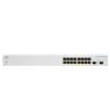 Cisco Business 220 Series CBS220-16P-2G - Switch - Smart - 16 x 10 / 100 / 1000 (PoE+) + 2 x Gigabit SFP (Uplink) - an Rack montierbar - PoE+ (130 W) - wiederaufbereitet