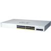 Cisco CBS220-24P-4G managed Layer2 Switch: - 16x10 / 100 / 1000 Base-T (RJ45) + 4x1GE SFP Uplink Ports, - Switching Capacity:56Gbps, incl. rack-&wallmount Kit, - kein stacking, liefert 195W PoE+,