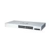 Cisco CBS220-24T-4G managed Layer2 Switch: - 16x10 / 100 / 1000 Base-T (RJ45) + 4x1GE SFP Uplink Ports, - Switching Capacity:56Gbps, incl. rack-&wallmount Kit, - kein stacking, kein PoE, lüfterlos