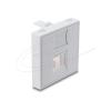 Delock Easy 45 V-Modulblende für Keystone Modul 1 Port mit Staubschutzklappe 45 x 45 mm weiß