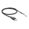 Delock - Netzkabel für Lüfter - USB (M) zu 3-poliger Lüfteranschluss (M) - 5 V - 1 m