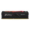 Kingston FURY Beast RGB - DDR4 - Modul - 8 GB - DIMM 288-PIN - 3600 MHz / PC4-28800 - CL17 - 1.35 V - ungepuffert - non-ECC - Schwarz