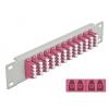 Delock 10 Zoll LWL Patchpanel 12 Port LC Quad violett 1 HE grau