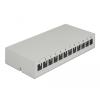 Delock Keystone Patchpanel 12 Port grau
