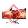 AOC Gaming AG493UCX2 - AGON Series - LED-Monitor - Gaming - gebogen - 124.5 cm (49") (48.8" sichtbar) - 5120 x 1440 Dual Quad HD @ 165 Hz - VA - 550 cd / m² - DisplayHDR 400 - 1 ms - 3xHDMI, DisplayPort, USB-C - Lautsprecher - Black Texture