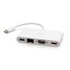 C2G USB C to HDMI, VGA, USB A & RJ45 Adapter - 4K 30Hz - White - Dockingstation - USB-C / Thunderbolt 3 - VGA, HDMI - 1GbE
