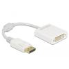 Delock Adapter DisplayPort 1.1 Stecker zu DVI Buchse Passiv weiß