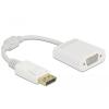 Delock Adapter DisplayPort 1.2 Stecker zu VGA Buchse Passiv weiß