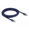 Delock Ultra High Speed HDMI Kabel 48 Gbps 8K 60 Hz blau 3 m zertifiziert
