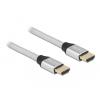 Delock Ultra High Speed HDMI Kabel 48 Gbps 8K 60 Hz silber 2 m zertifiziert