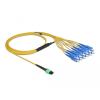 Delock LWL Kabel MPO Buchse zu 12 x SC Simplex Stecker, Singlemode, 9 / 125 µm, 2 m