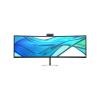 HP 549pm - Series 5 Pro - LED-Monitor - gebogen - 124.5 cm (49") - 5120 x 1440 Dual Quad HD @ 165 Hz - VA - 400 cd / m² - 4000:1 - 5 ms - HDMI, DisplayPort, USB-C - Schwarz, Silber (Halter)