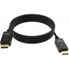Version 1.4 8K bei 60 Hz - Goldstecker - DP (m) zu DP (m) - Außendurchmesser 7,3 mm - 28 AWG - 2 m - schwarz