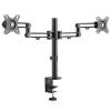 Eaton Tripp Lite Series Flex arm dual desk mount for 13 - 27" screens up to 17.6 lbs per screen - Befestigungskit - Voll beweglich - für 2 LCD-Displays - Stahl - Schwarz - Bildschirmgröße: 33-68.6 cm (13"-27") - Schreibtisch