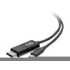 C2G 6ft (1.8m) USB-C to DisplayPort Adapter Cable - 4K 60Hz - Adapterkabel - 24 pin USB-C (M) zu DisplayPort (M) - USB 3.1 / Thunderbolt 3 / DisplayPort - 1.8 m - 4K Unterstützung - Schwarz