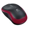 Logitech M185 - Maus - optisch - kabellos - 2.4 GHz - kabelloser Empfänger (USB) - Rot