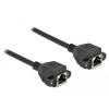 Delock Netzwerk Verlängerungskabel S / FTP RJ45 Buchse zu RJ45 Buchse Cat.6A 1 m schwarz