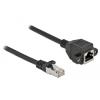 Delock Netzwerk Verlängerungskabel S / FTP RJ45 Stecker zu RJ45 Buchse Cat.6A 25 cm schwarz