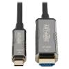 High-Speed USB-C to HDMI Fiber Active Optical Cable (AOC) - UHD 4K 60 Hz, HDR, CL3 Rated, Black, 20 m