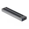 Delock Externer SuperSpeed USB Hub mit 16 Ports + Schalter