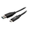 C2G 6in USB-C to USB-A SuperSpeed USB 5Gbps Cable M / M - USB-Kabel - USB Typ A (M) zu 24 pin USB-C (M) - USB 3.2 Gen 1 - 30 V - 3 A - 15 cm - geformt - Schwarz