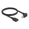 Delock DisplayPort Verlängerungskabel Stecker 90 grad Winkel unten gewinkelt zu Buchse 8K 60 Hz 1 m