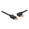Delock DisplayPort Kabel Stecker gerade zu Stecker 90 grad Winkel links gewinkelt 8K 60 Hz 3 m