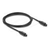Delock - Digitales Audio-Kabel (optisch) - TOSLINK männlich zu TOSLINK männlich - 2 m - Glasfaser - Schwarz