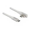 Delock Magnetisches Thunderbolt 3 USB-C Kabel 4K 60 Hz Stecker zu Stecker gewinkelt 1,20 m