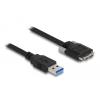 Delock Kabel USB 3.0 Typ-A Stecker zu Typ Micro-B Stecker mit Schrauben 0,5 m