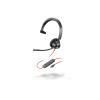 Poly Blackwire 3310 - Blackwire 3300 series - Headset - On-Ear - kabelgebunden - USB-C - Schwarz - UC-zertifiziert - Replaces Poly SKU 213929-101