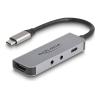 Delock USB-C Adapter zu HDMI 4K 60 Hz und Headset und Mikrofonschluss + USB-C PD 95 W